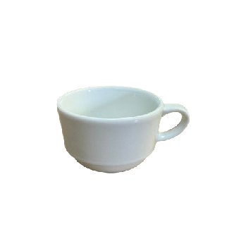 Stackable White Coffee Cup 6.75 oz