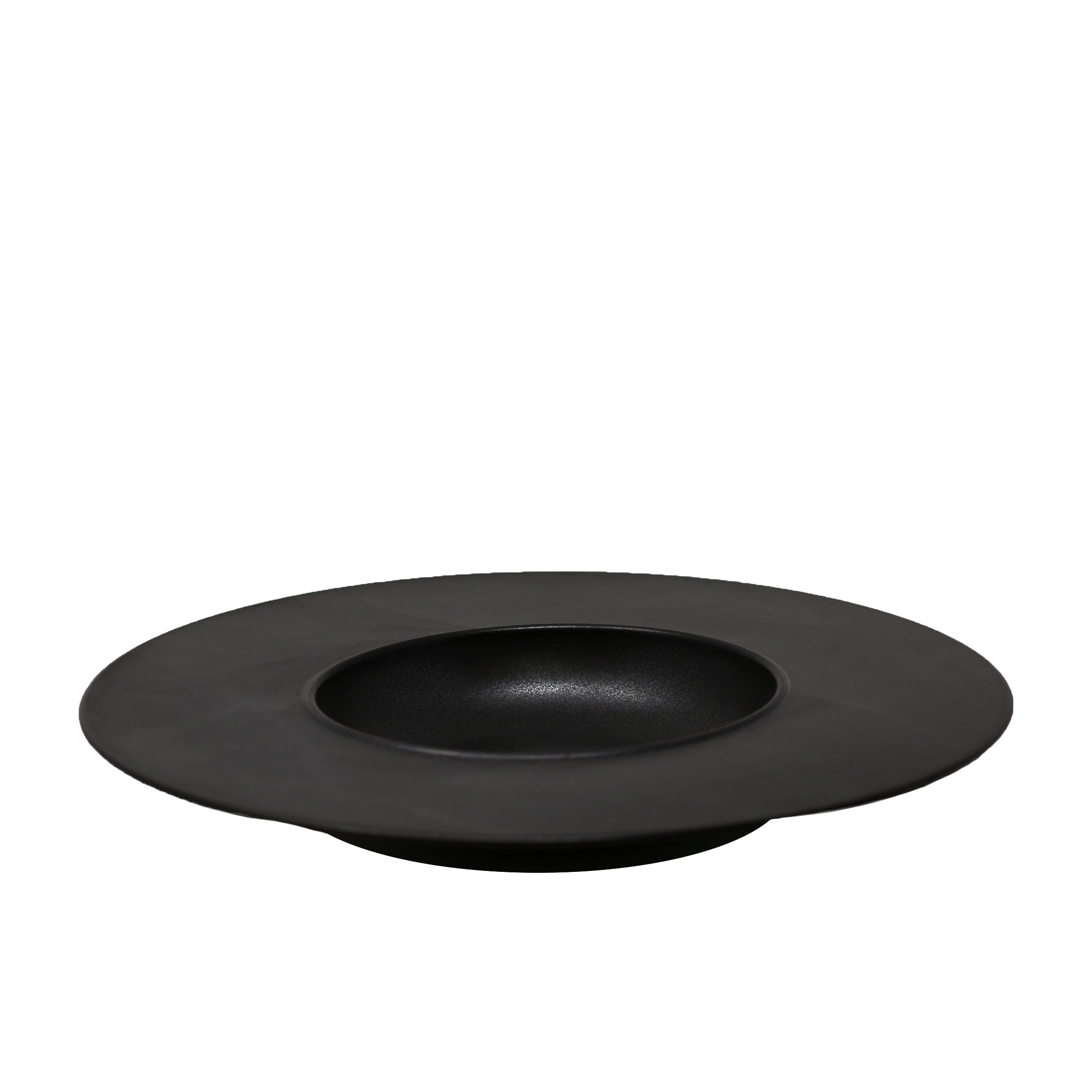 Round Black Pasta Plate 12"