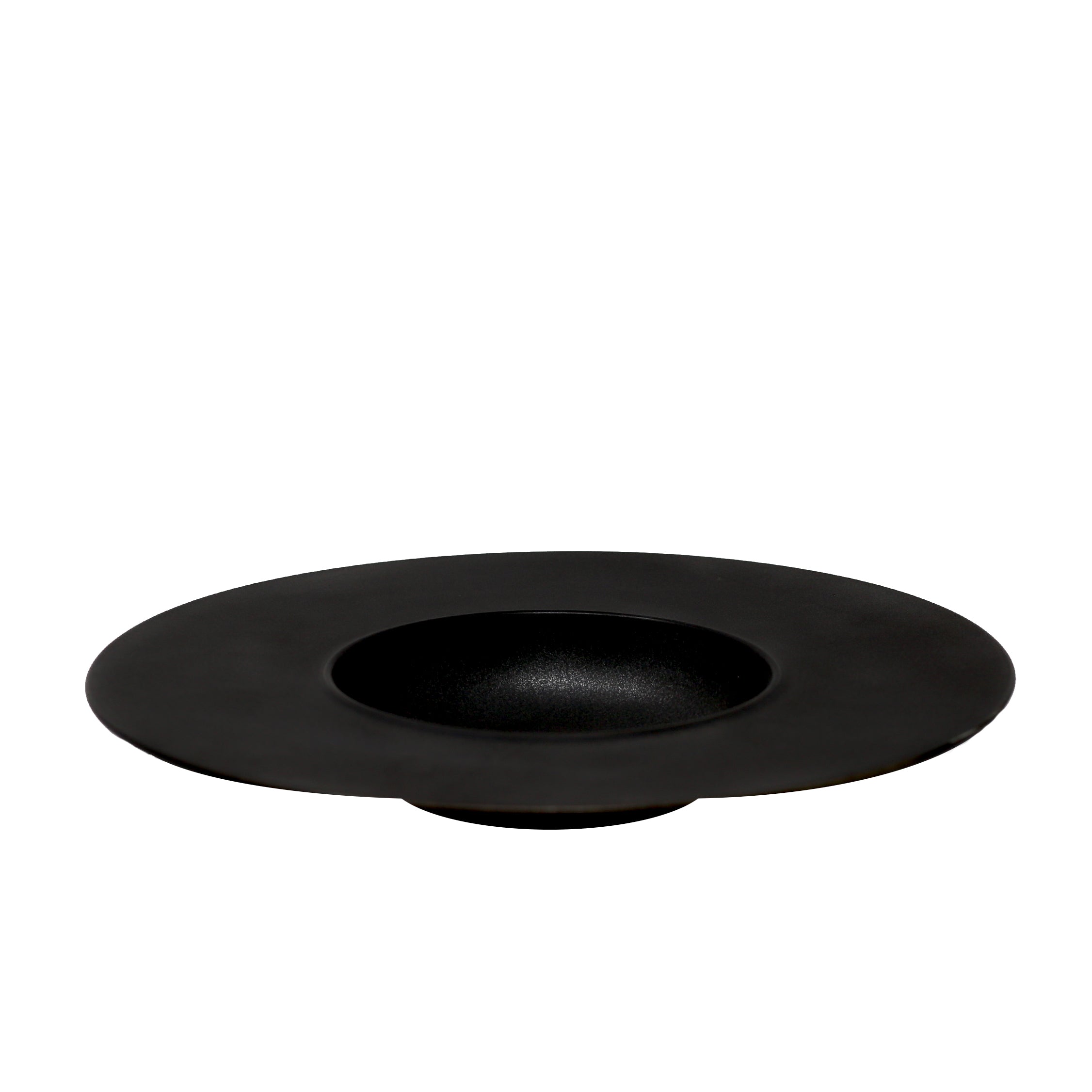 Round Black Pasta Plate 10.4"