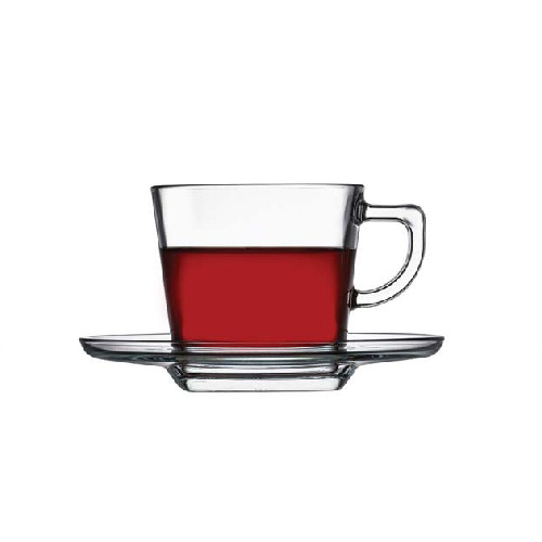 CARRE Set of 6 Cappuccino Cups & Saucers 200 ML