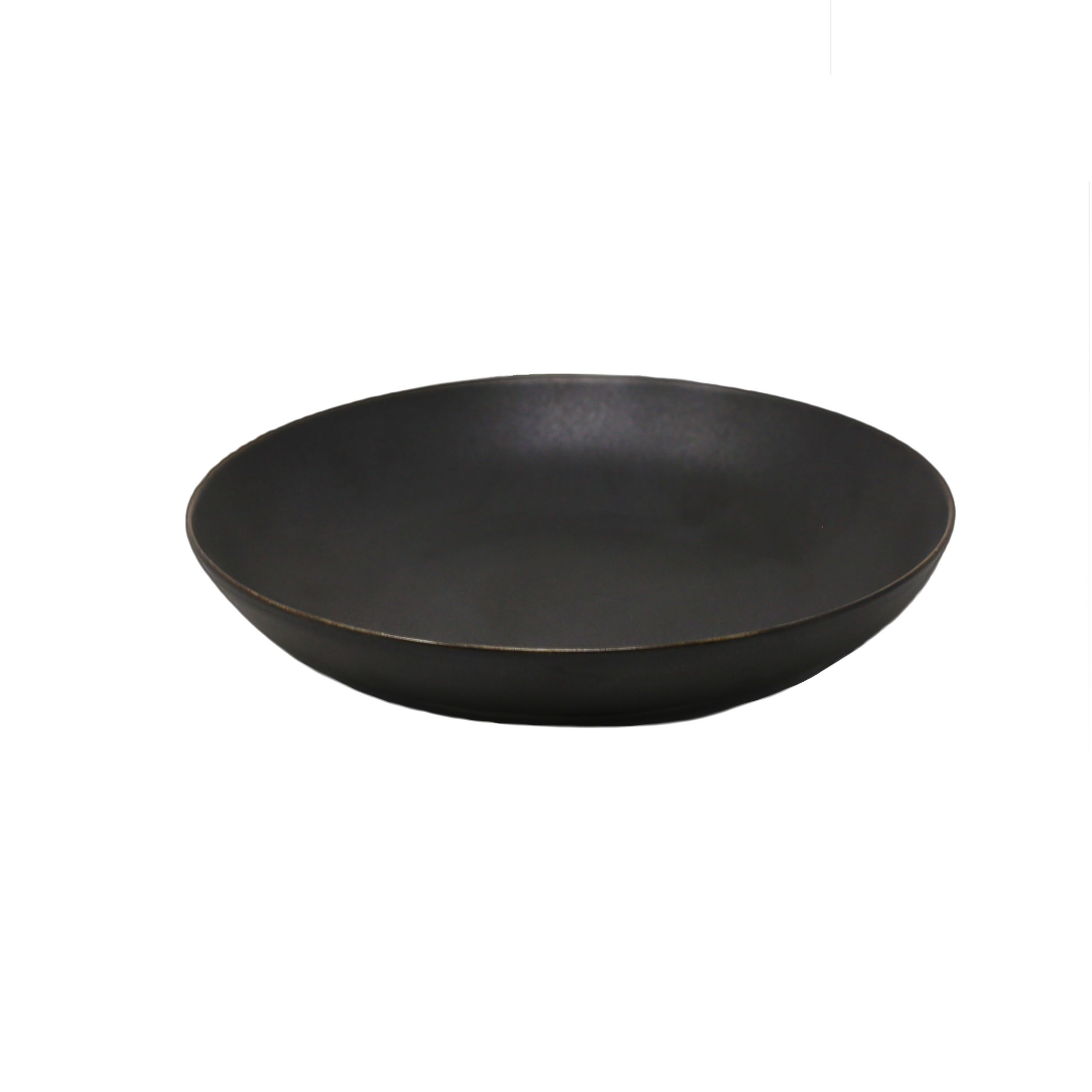 Coupe Shape Black Soup Plate 8"