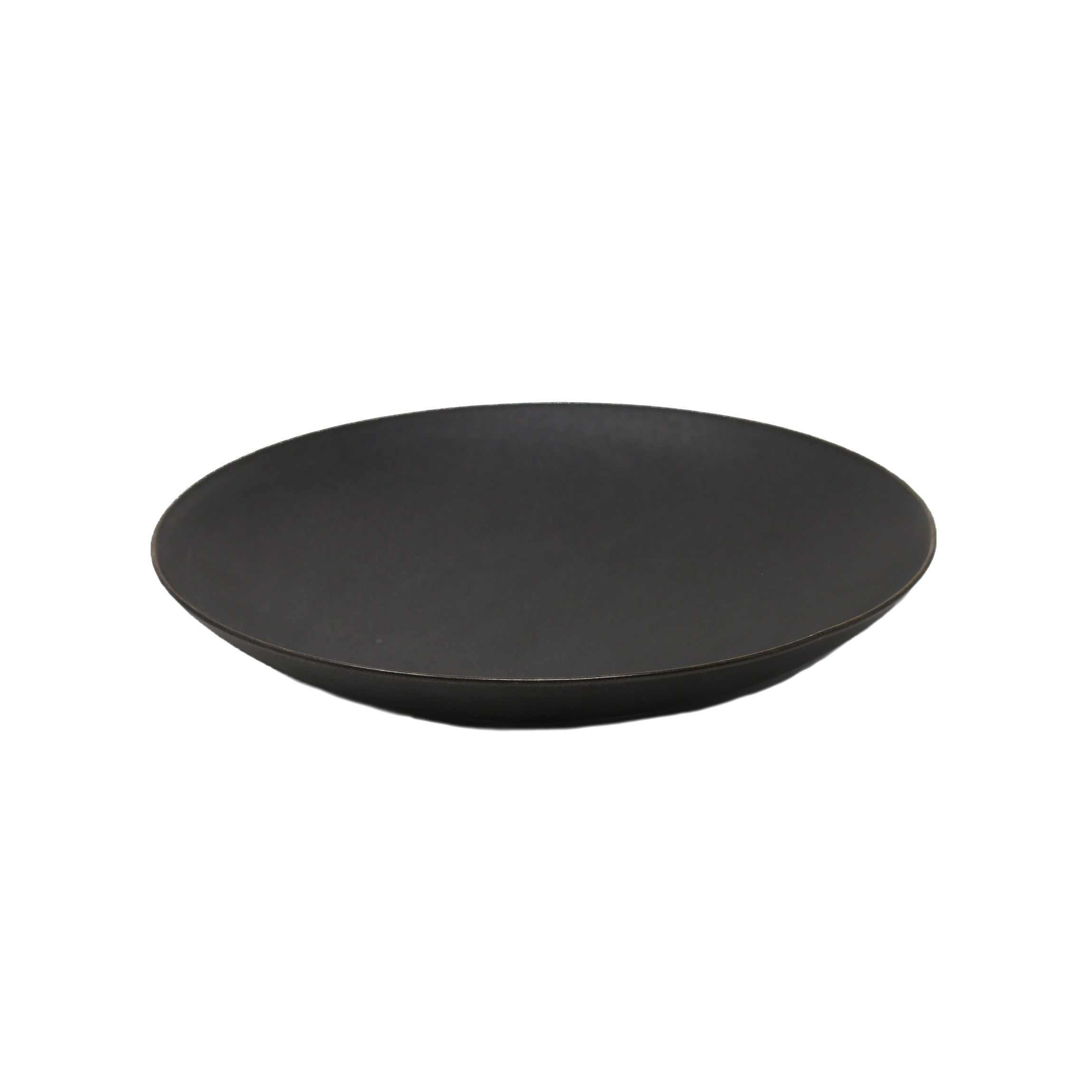 Coupe Shape Black Soup Plate 9.8"