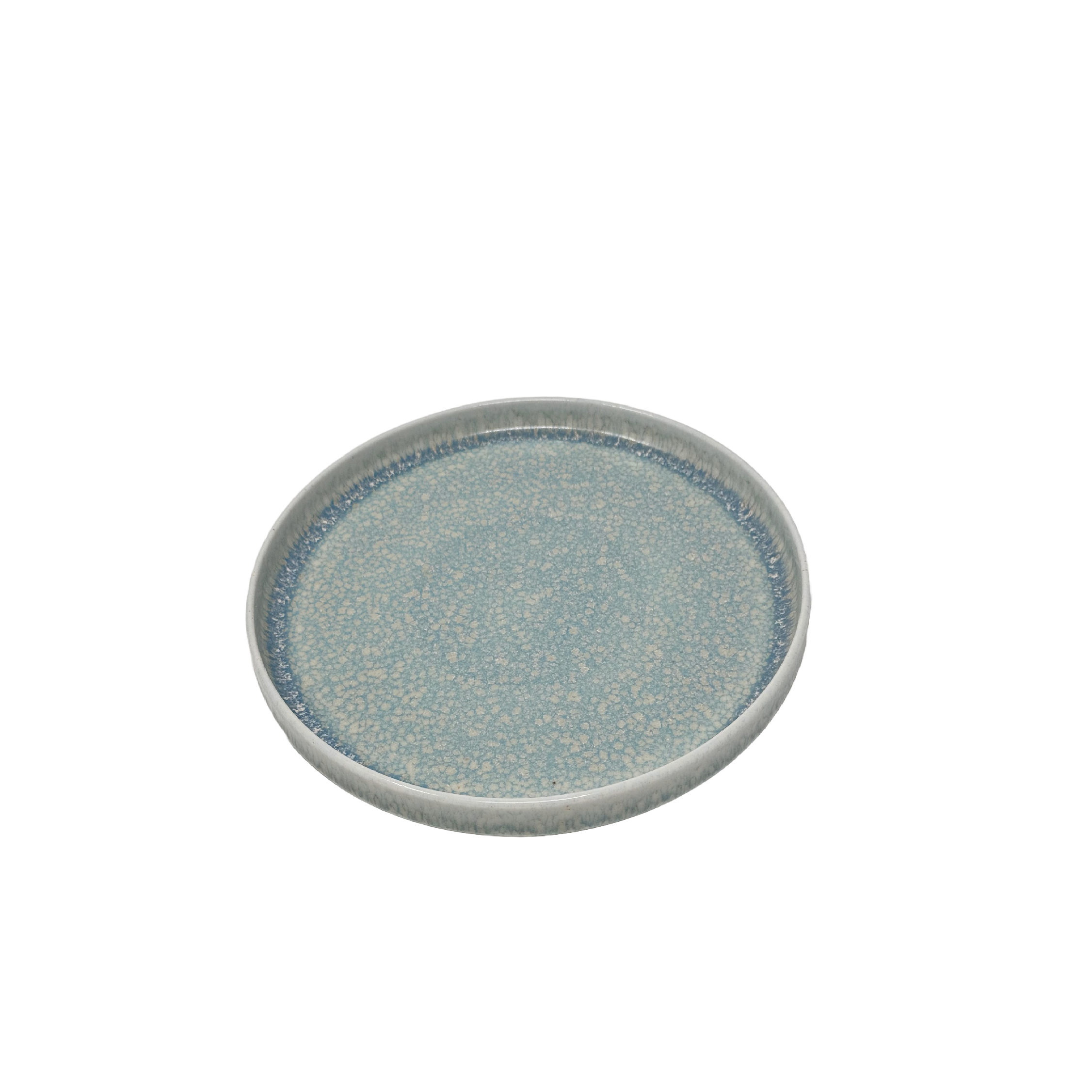 Turquoise Ellipse Plate 7.9"