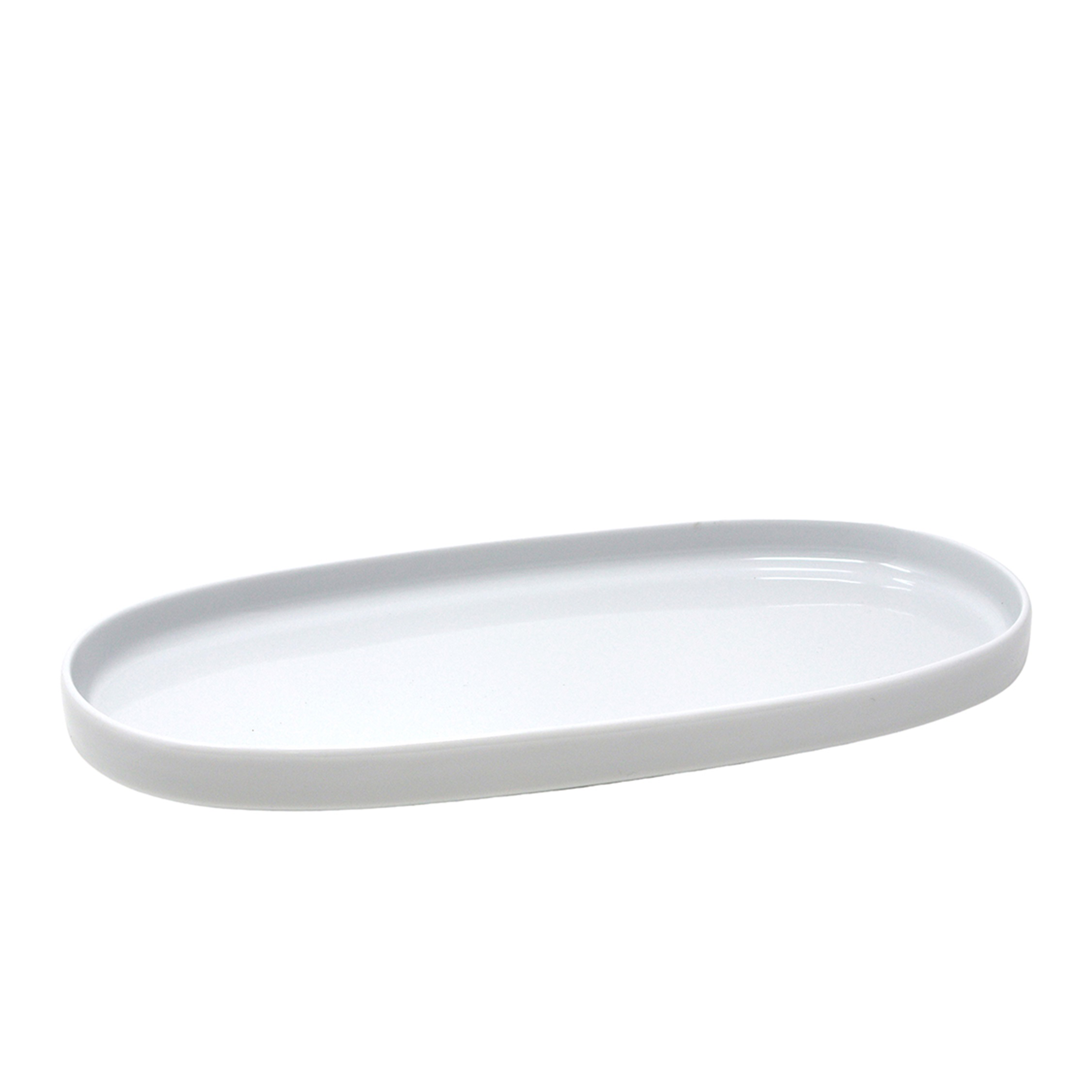 Plateau ovale ellipse blanc 11.8" x 5.9"