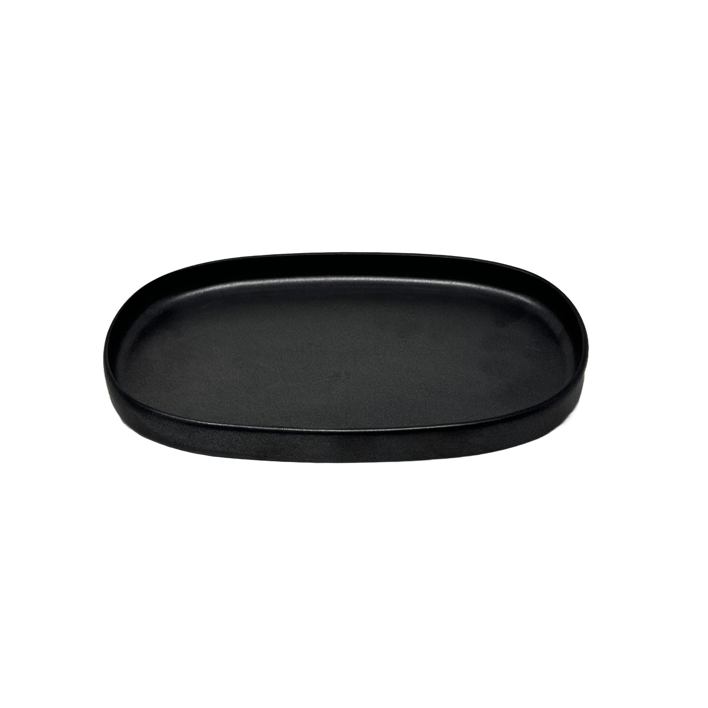 Ellipse Shape Oval Black Plate 11.8" x 5.9"