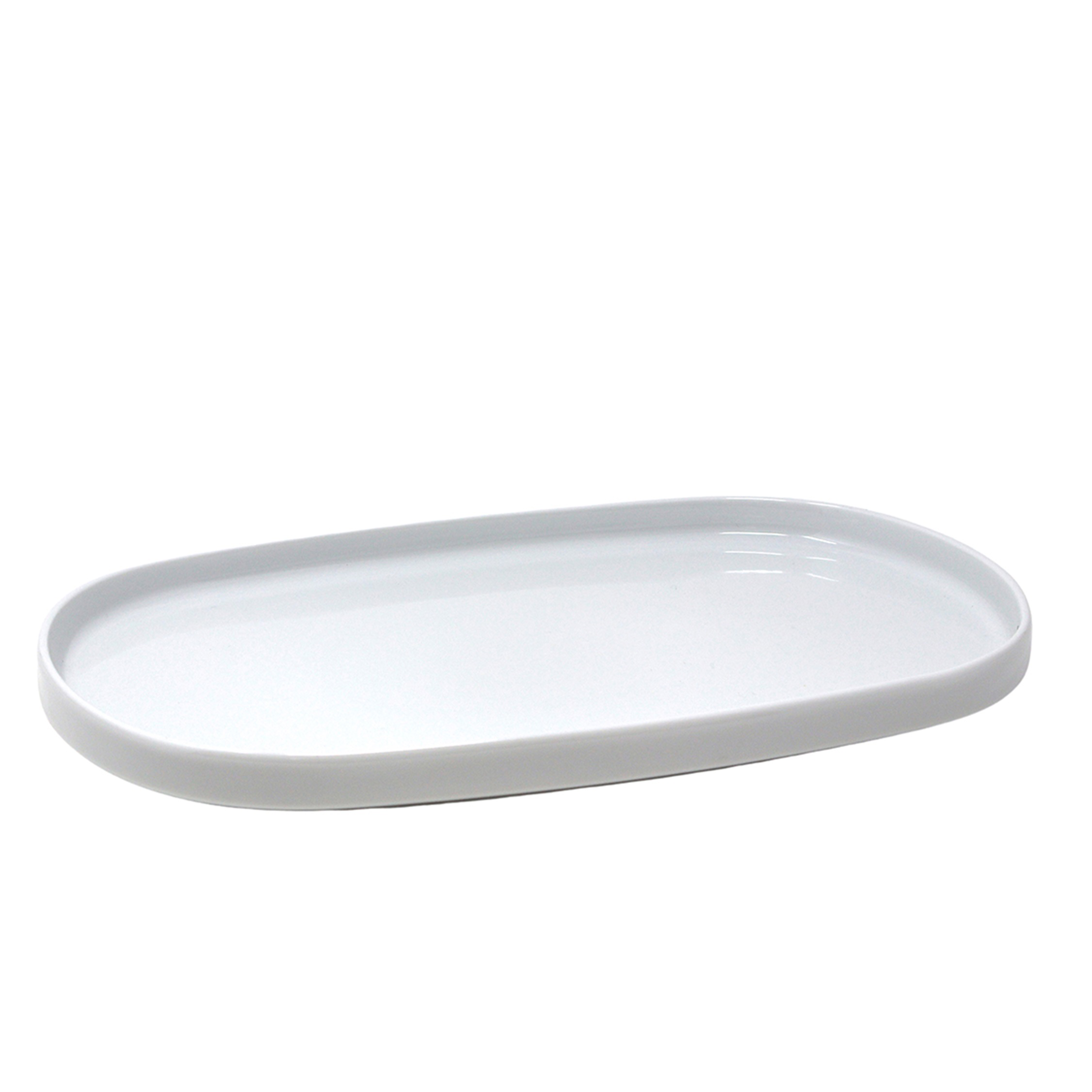 Plateau ovale ellipse blanc 13.1/4" x 8.5"