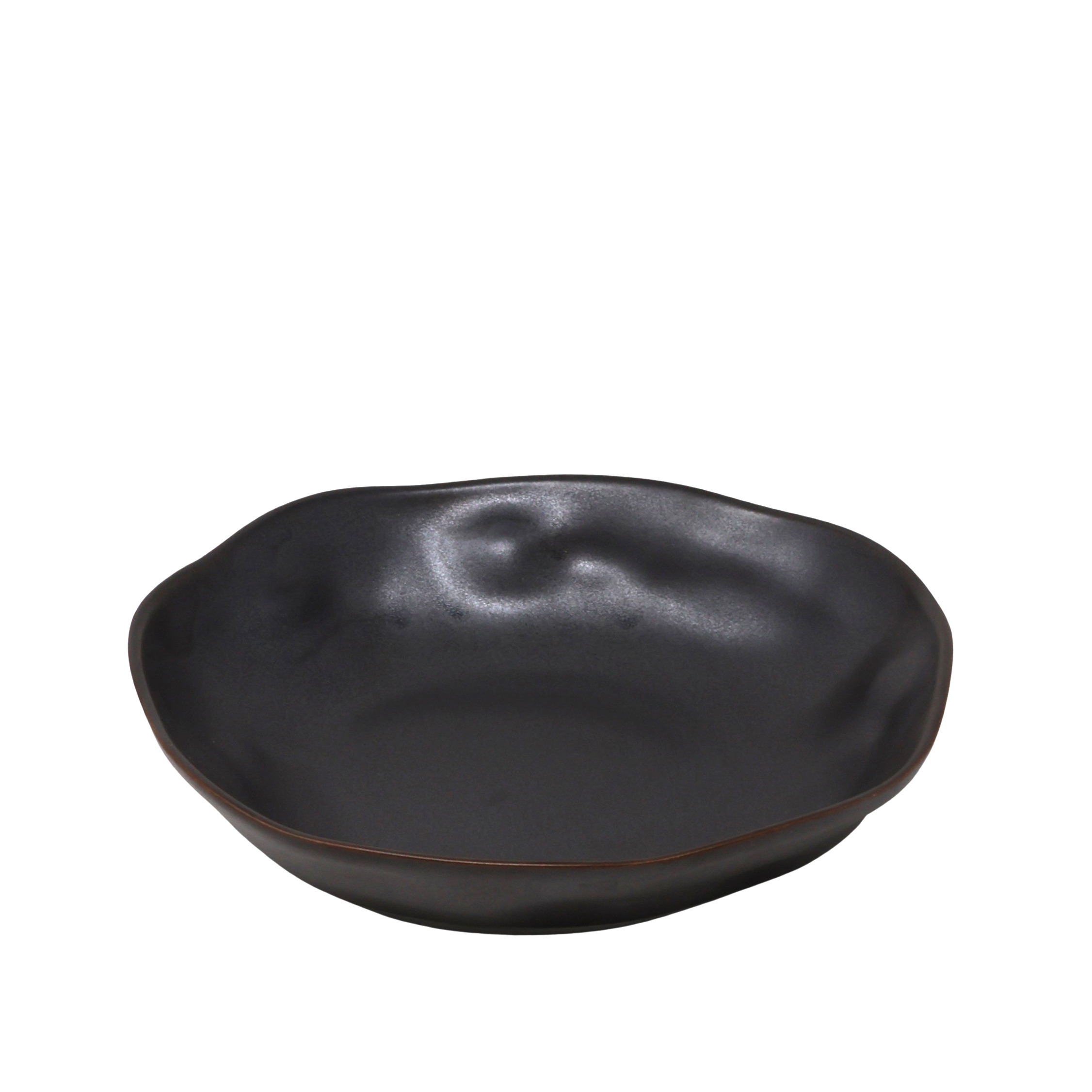 Organic Deep Plate Black 8"