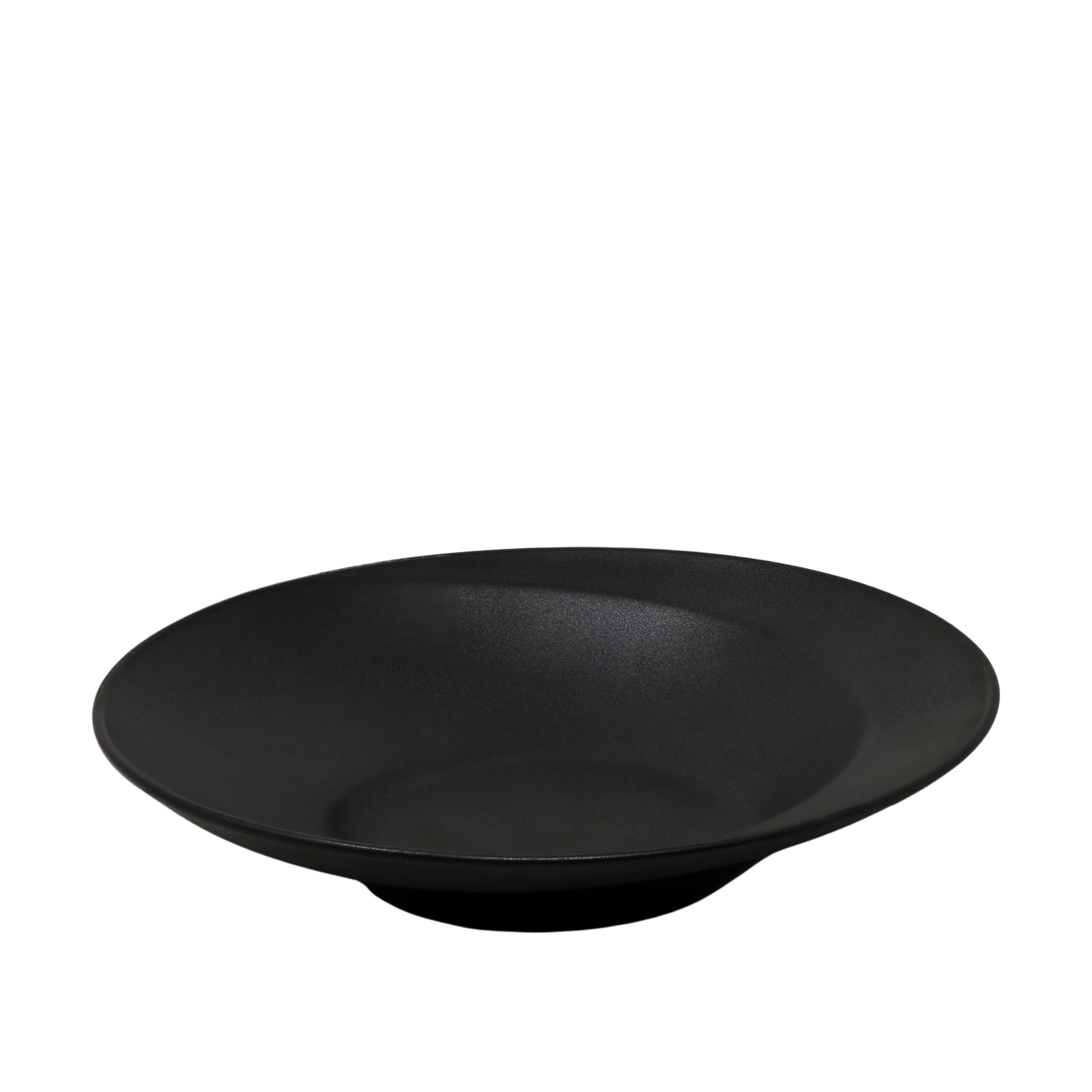 Round Black Spiral Pasta Plate 10.4"