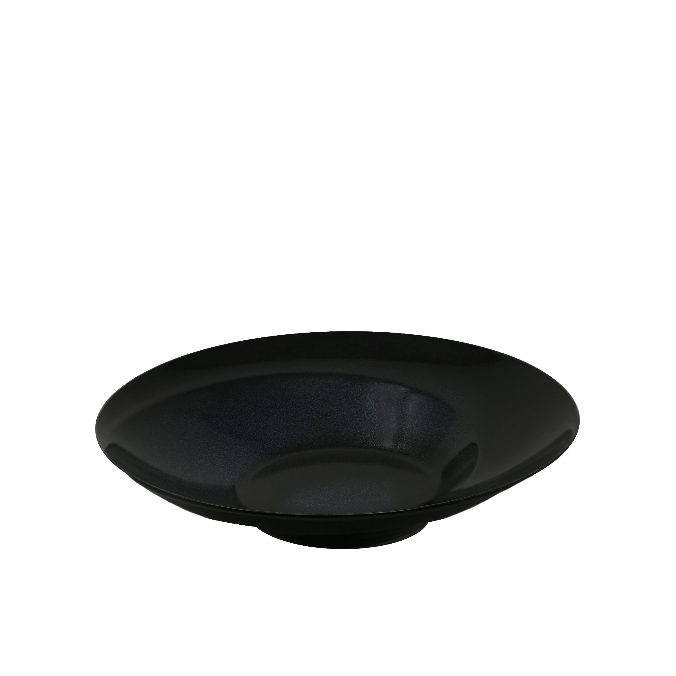 Round Black Moon Spiral Pasta Plate 10.4"