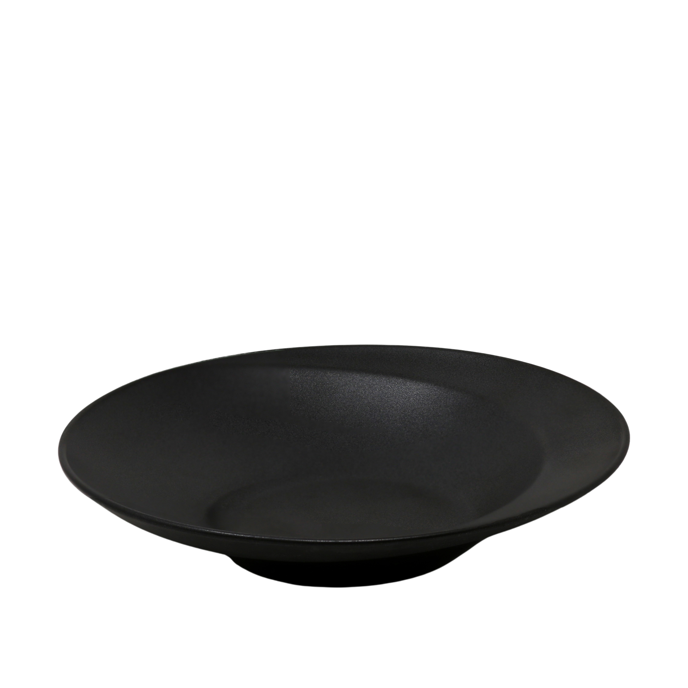 Round Black Spiral Pasta Plate 11.75"