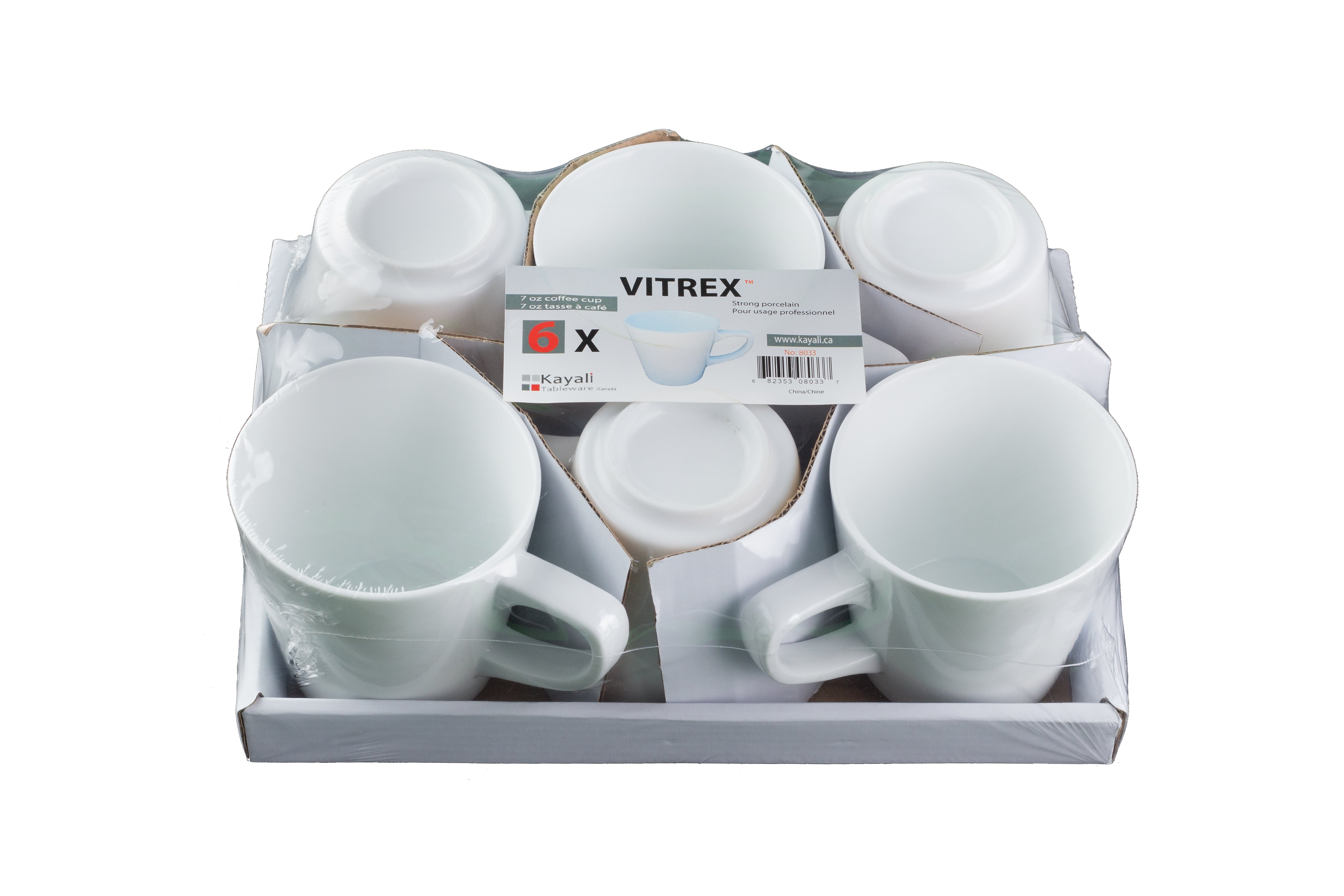Vitrex 6Pk 7 Oz Coffee Cups