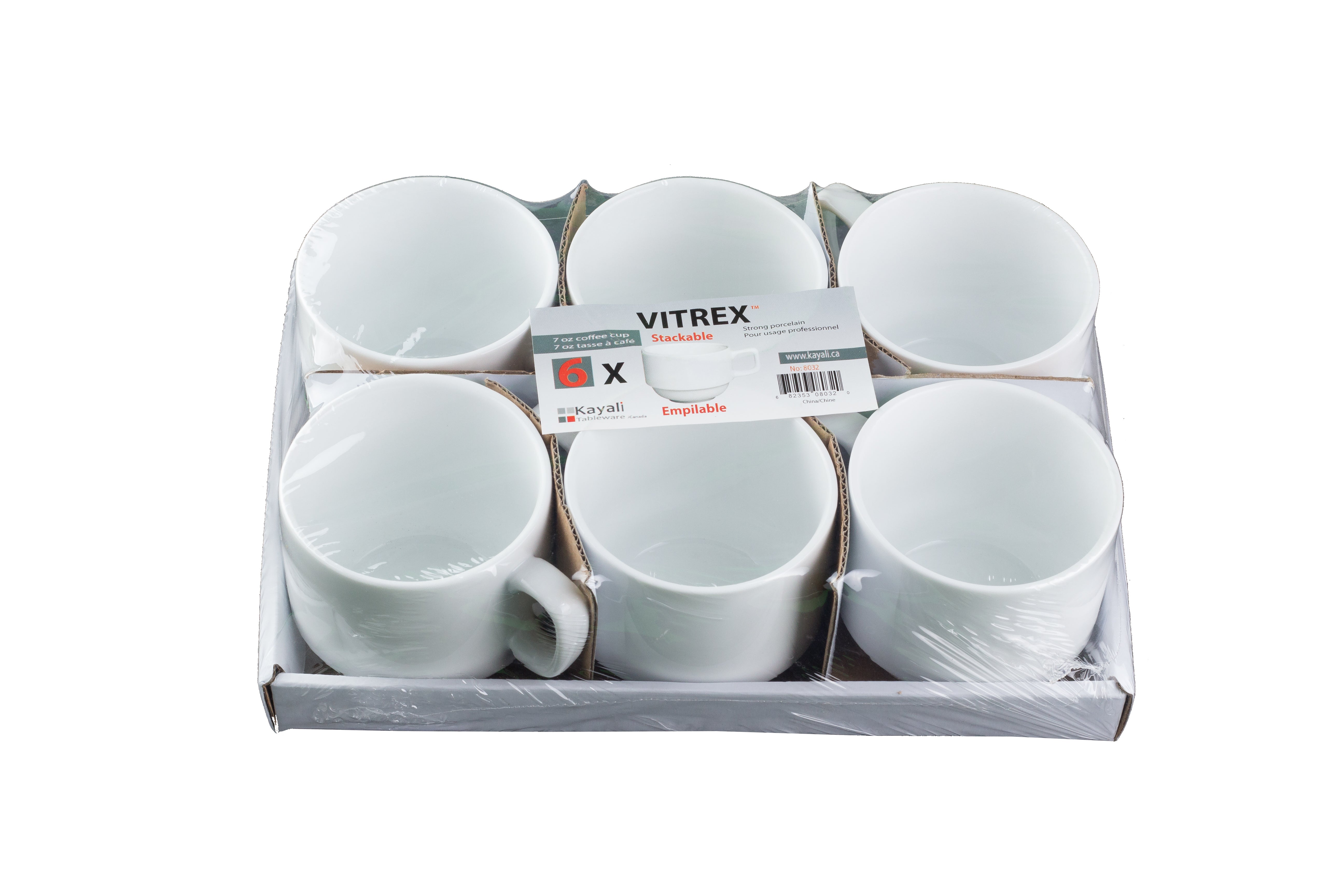 Vitrex 6Pk 7 Oz Stackable Coffee Cups