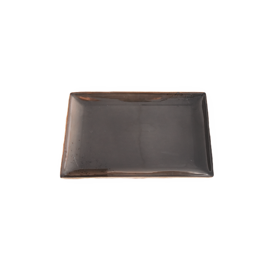 Terra 11"X6.75" Rectangular Plate Dap-Brown