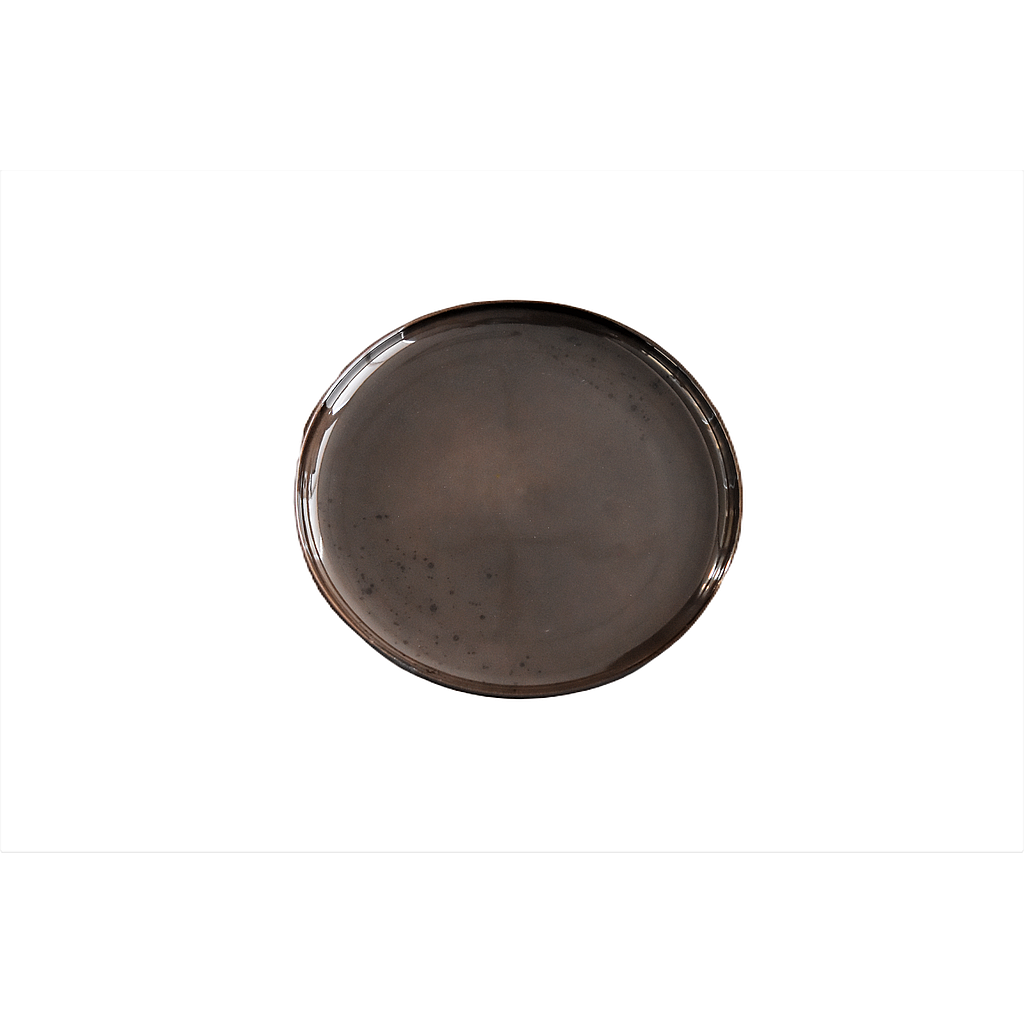 Terra 7.25" Round Plate Dap-Brown