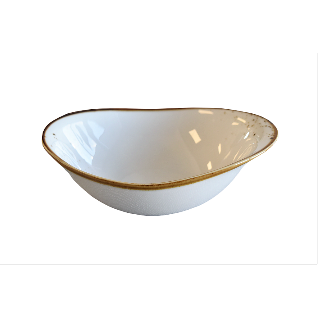 Terra 7.25"X5.25" Oval Bowl Dap-White