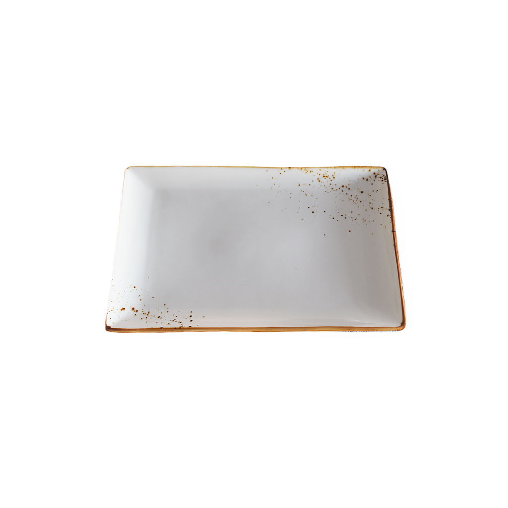 Terra 11"X6.75" Rectangular Plate Dap-White