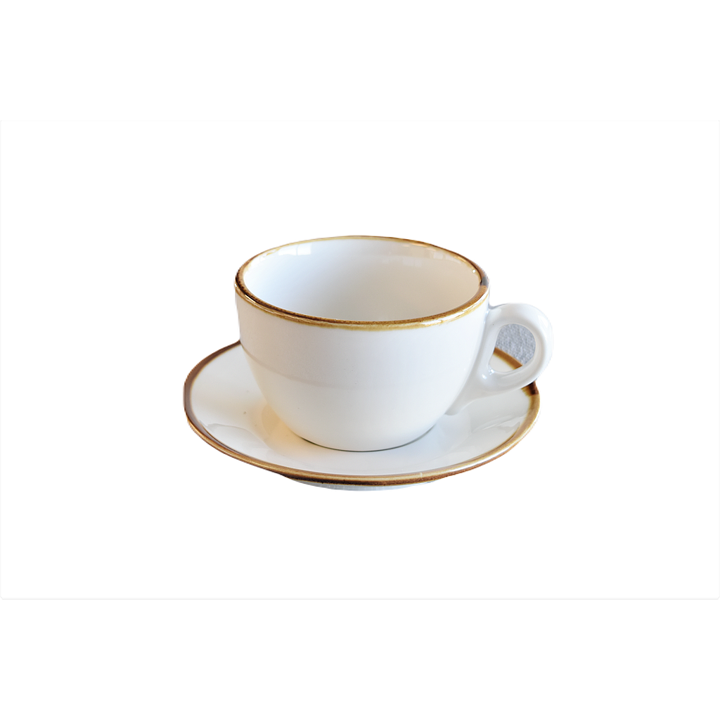 Terra 240 ML Cup And Saucer Dap-White