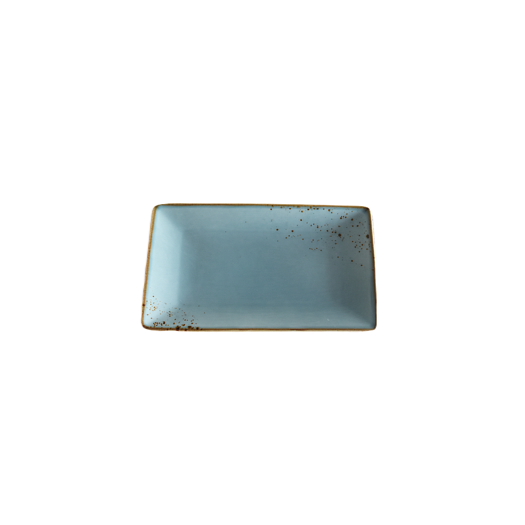 Terra 8.5"X5" Rectangular Plate Dap-Blue