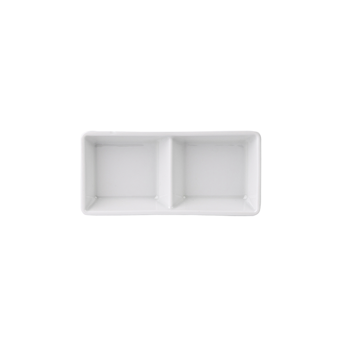 Rectangular 2-compartment dish 12 x 6 CM
