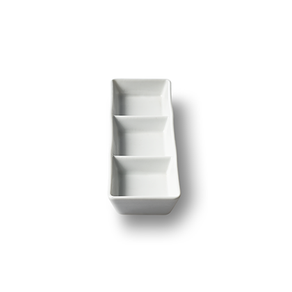 Rectangular 3-Compartment Dish 18 x 5.5 CM